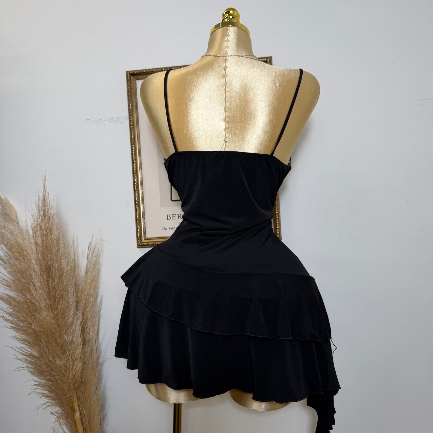 PL-Spaghetti Dress-Negro
