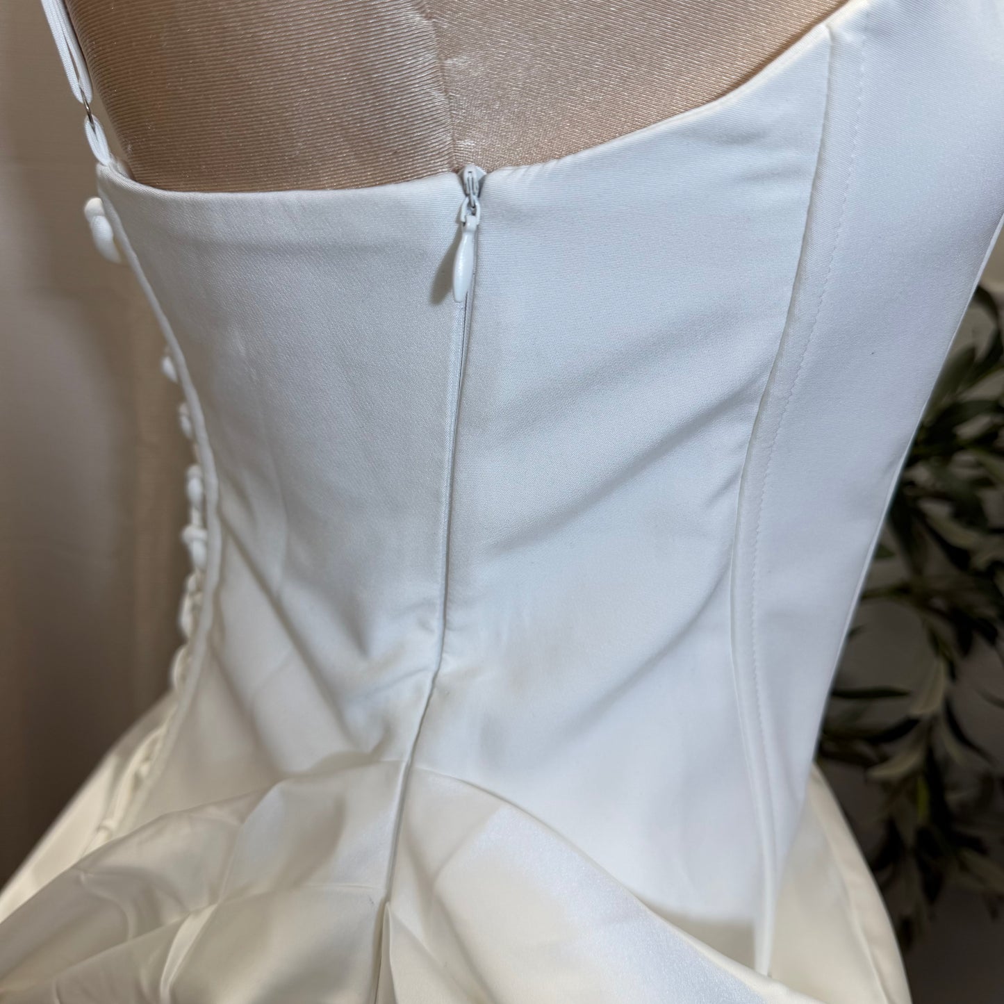 Satin Corset Cutout Mini Dress-White