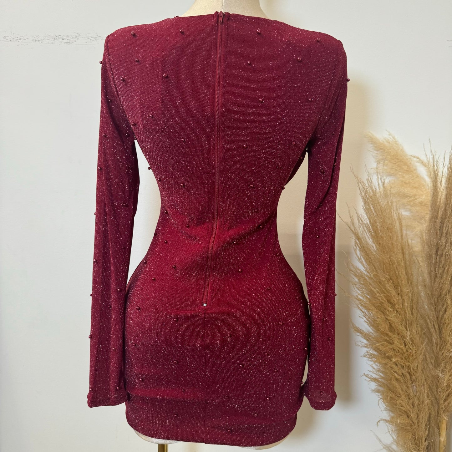 Cherry Lady Dress-Burgundy