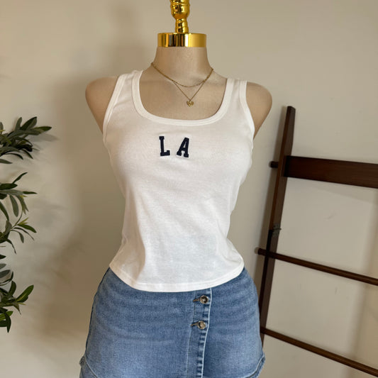 LA Tank Top-White