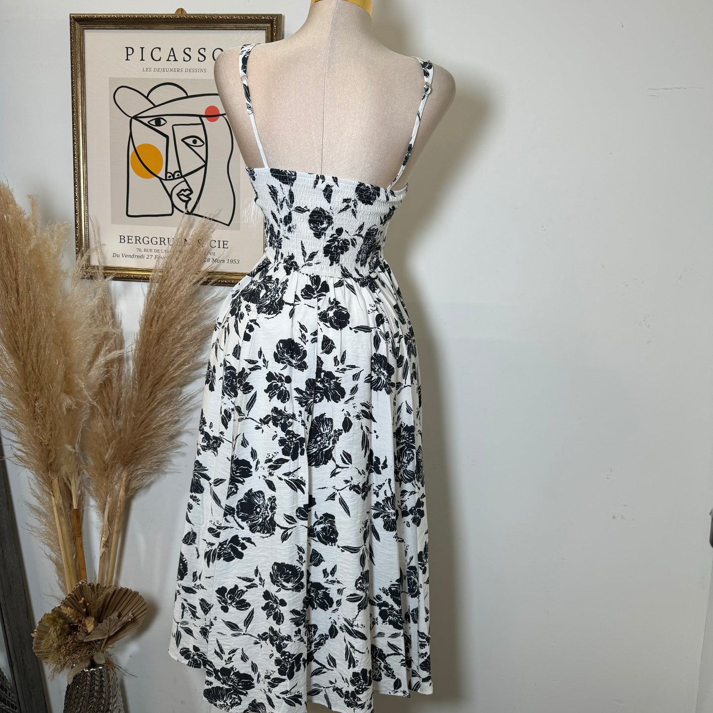 Picnic Corset Dress-Black/White1