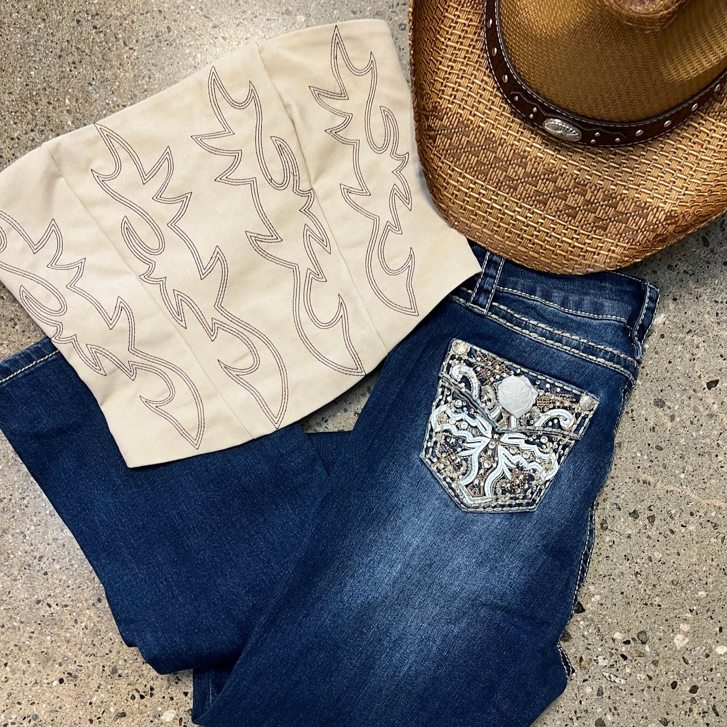 Texas Bootcut Jeans-Blue