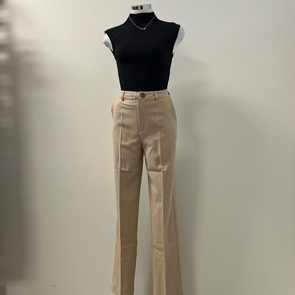 Leona Formal Straight Leg Blazer Pants-Camel