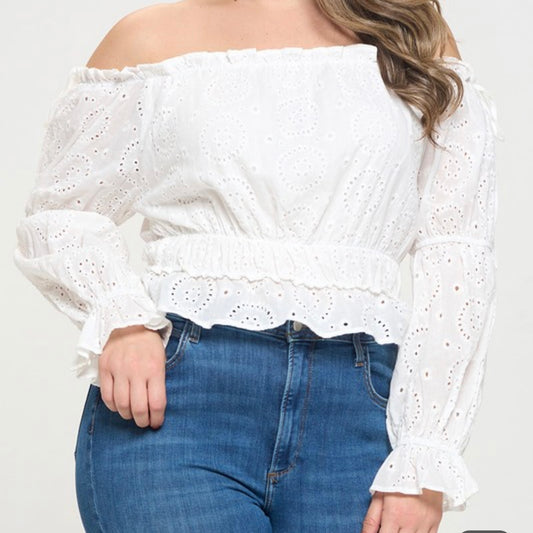 Lace Top PL-White