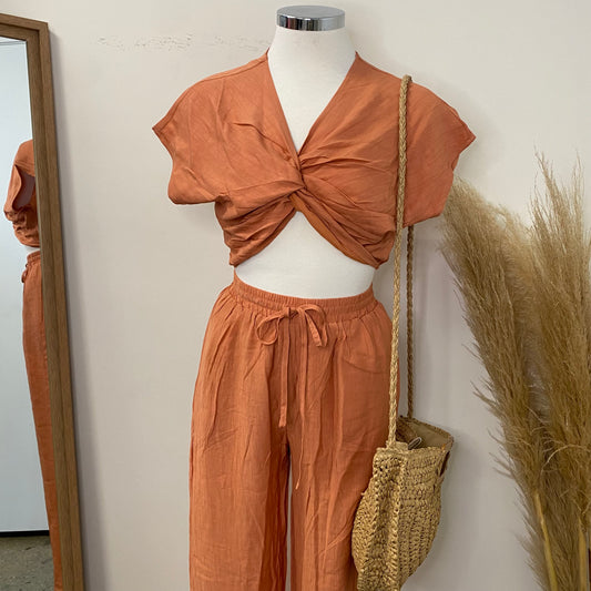 Marietas Two Piece Set-Peach