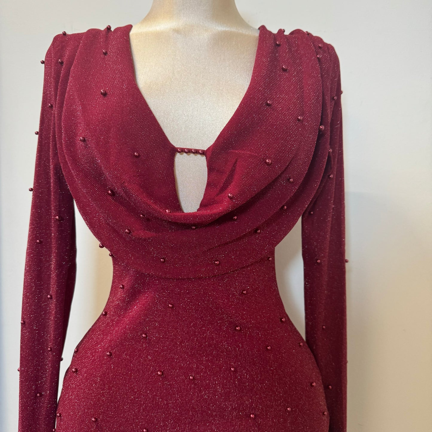 Cherry Lady Dress-Burgundy