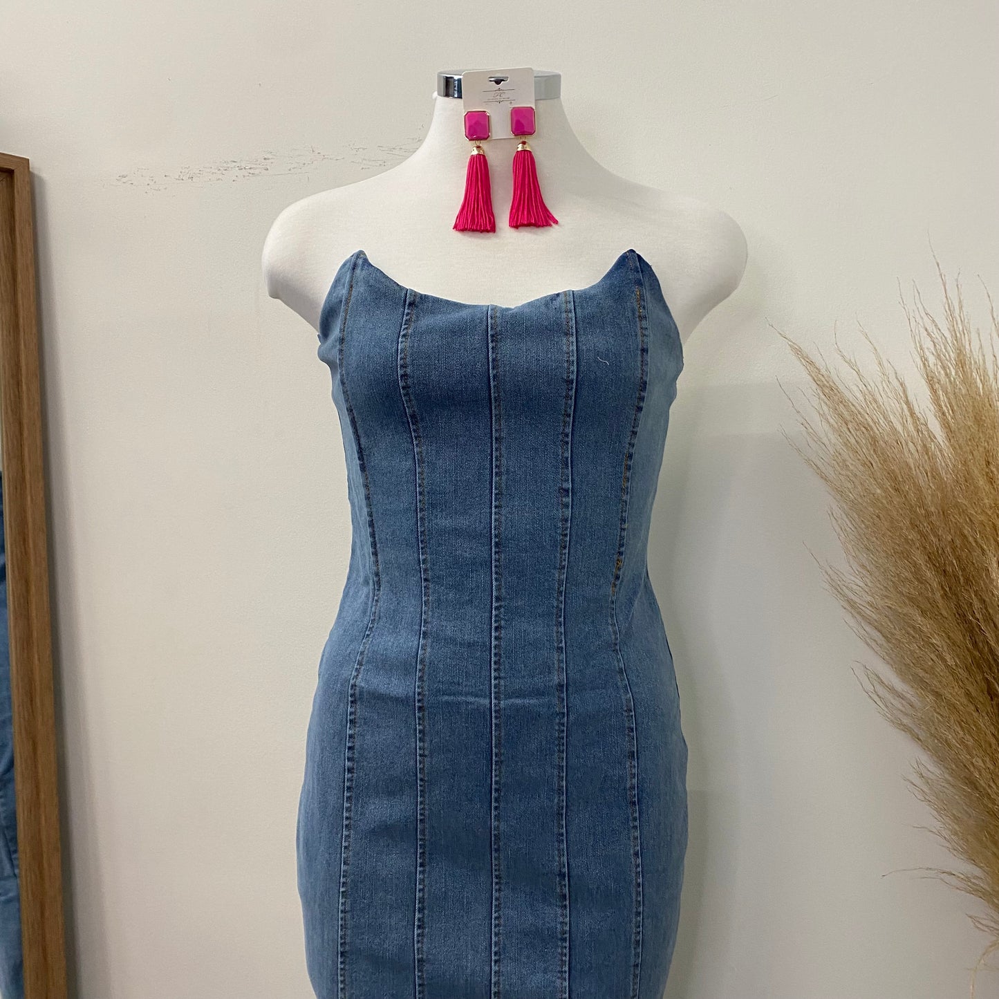 Manda Mid Dress-Denim