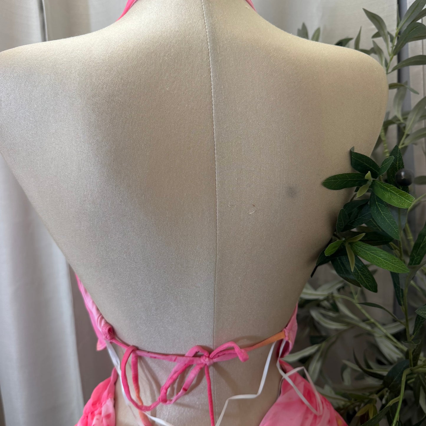 Halter Skirt Set-Pink