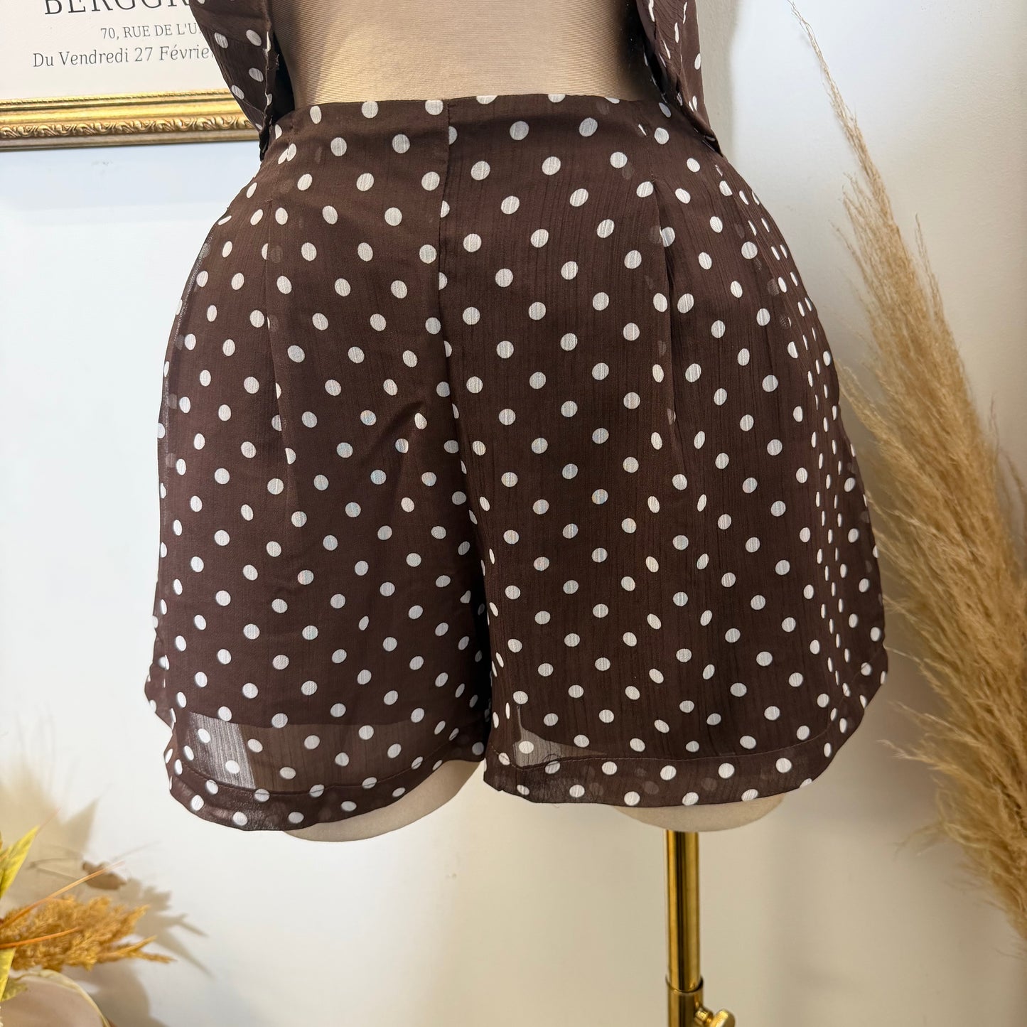 Polka Dot Matching Set-Brown