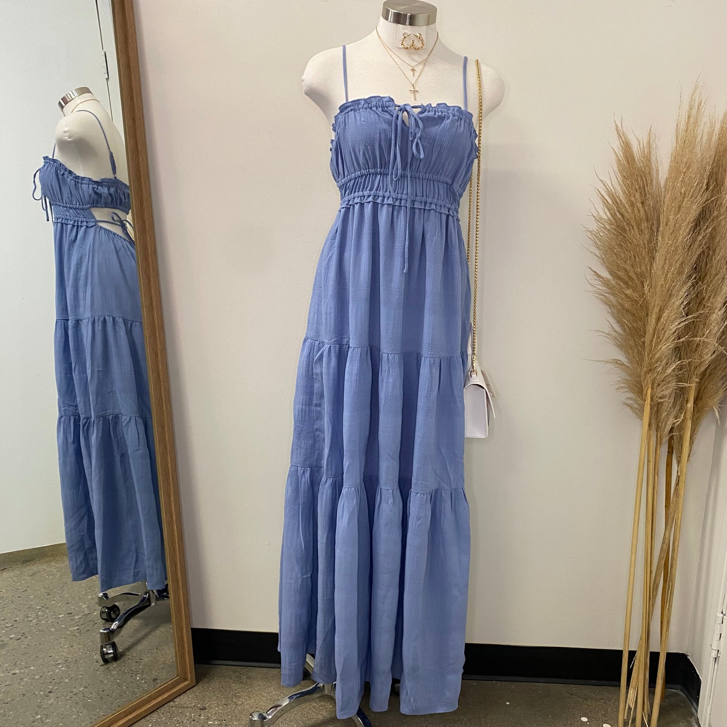 Blue Maxi Dress-Blue