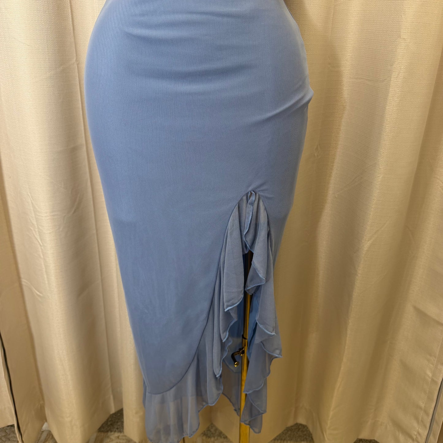 Mismaloya Mesh Dress-Blue