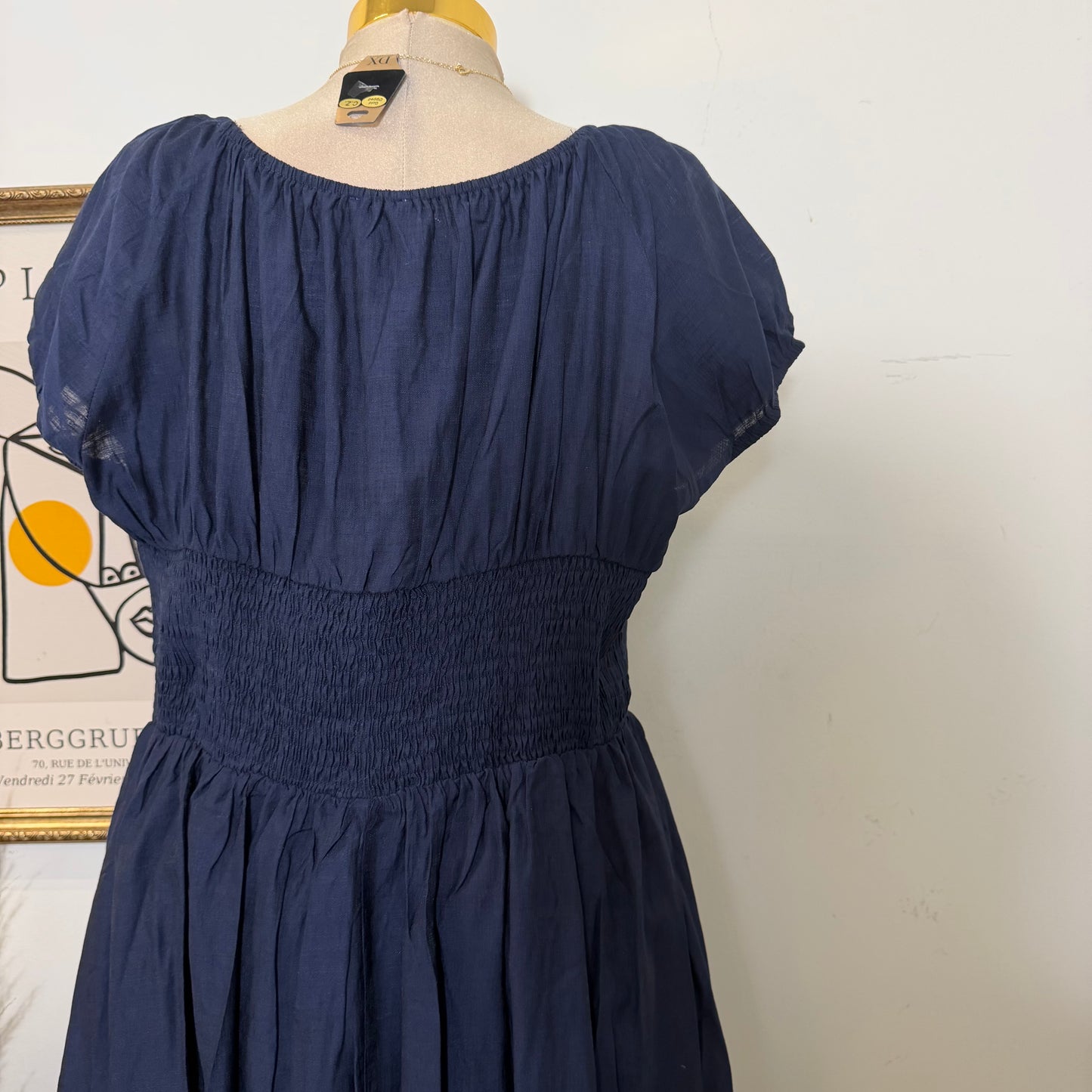 Corset Maxi Dress-Navy