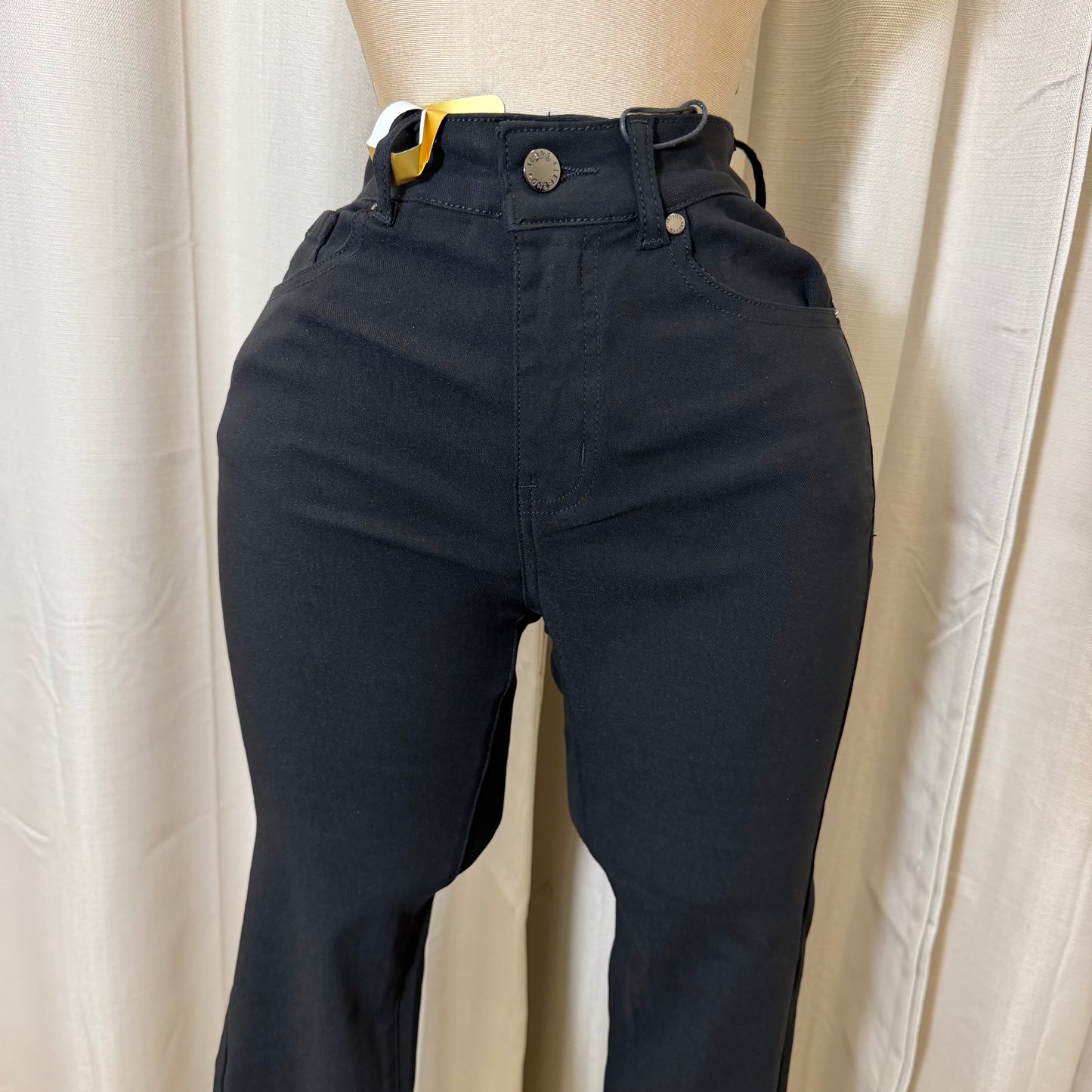 Skinny Stretchy High waisted pants-Black