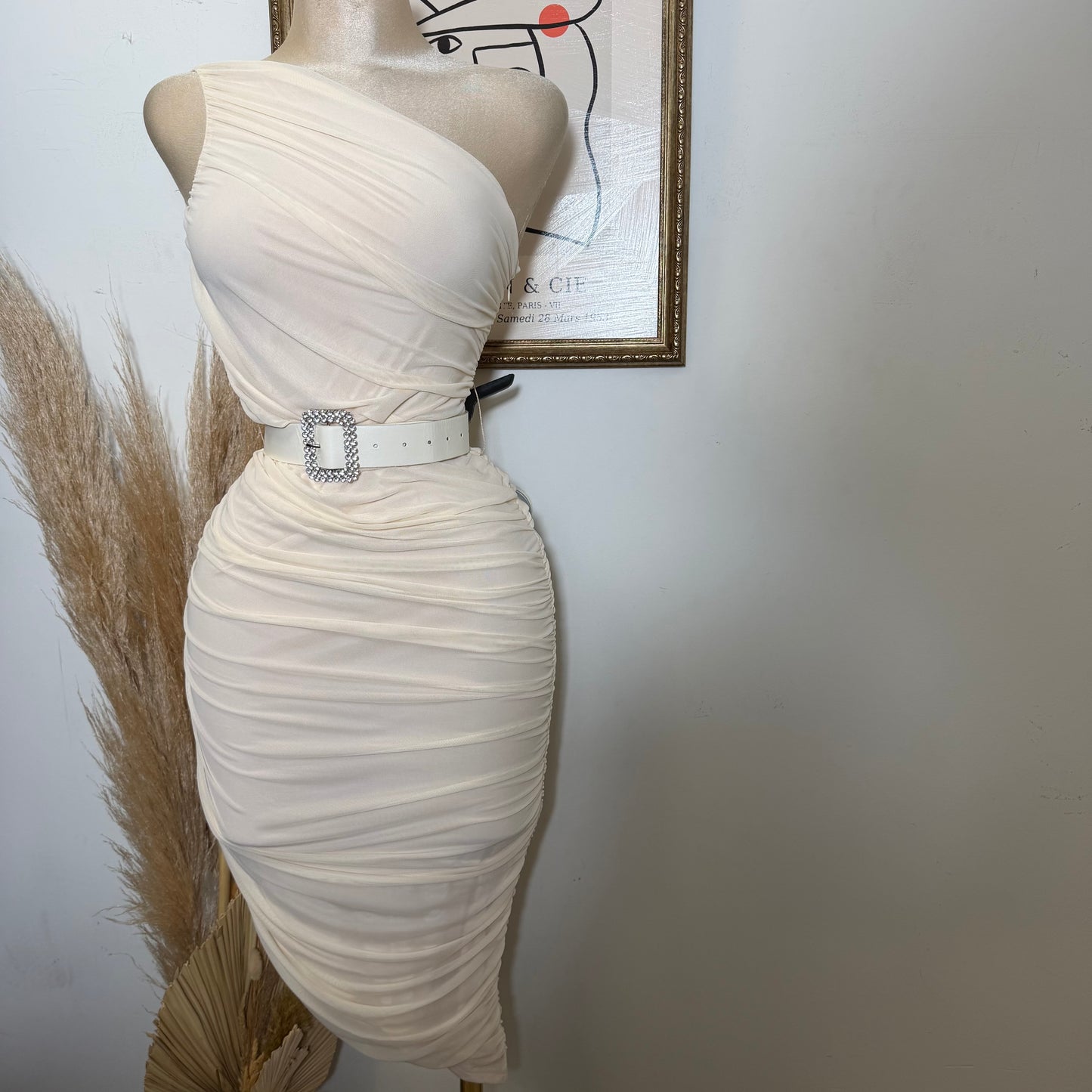 Contour Luxe Midi Dress-Cream
