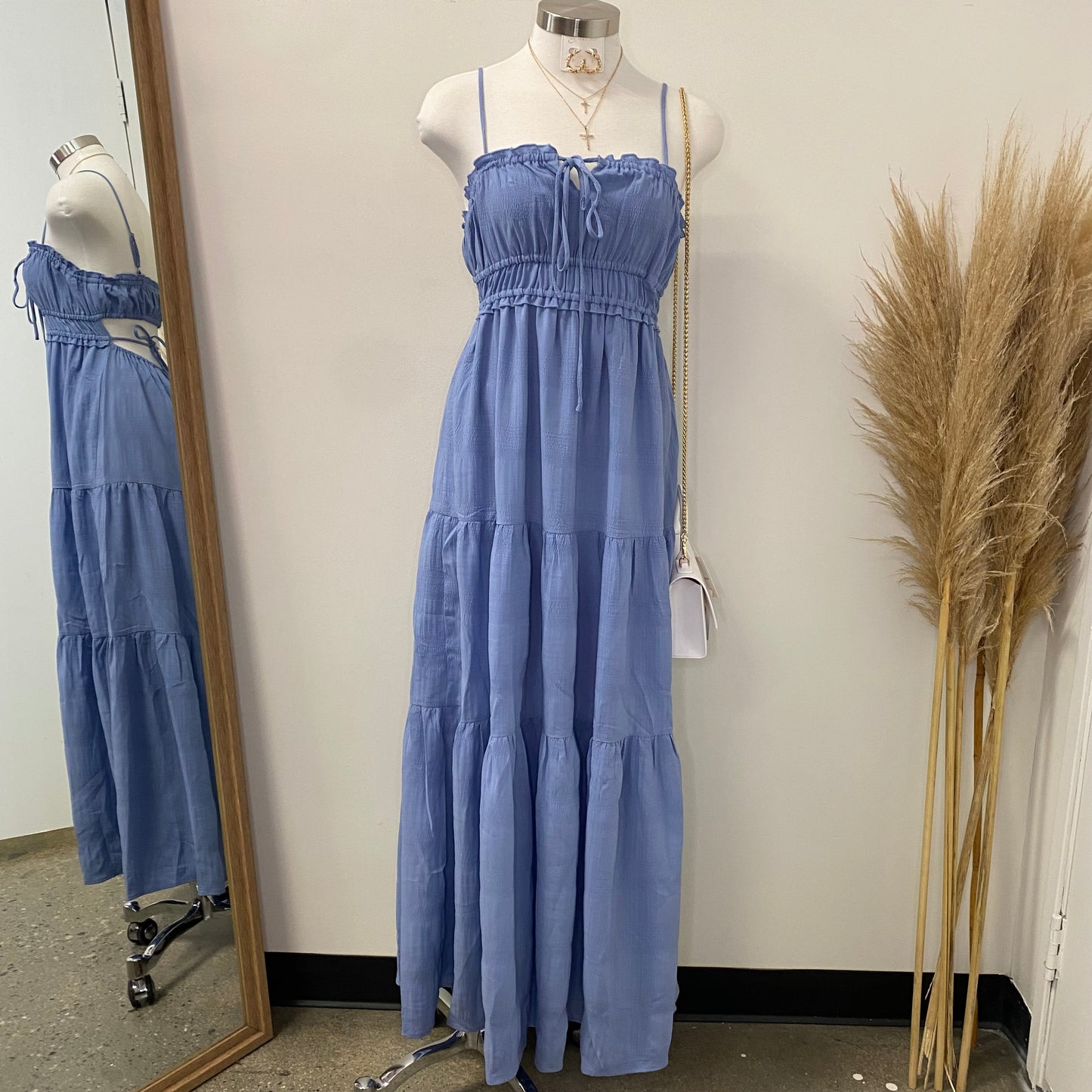 Blue Maxi Dress-Blue