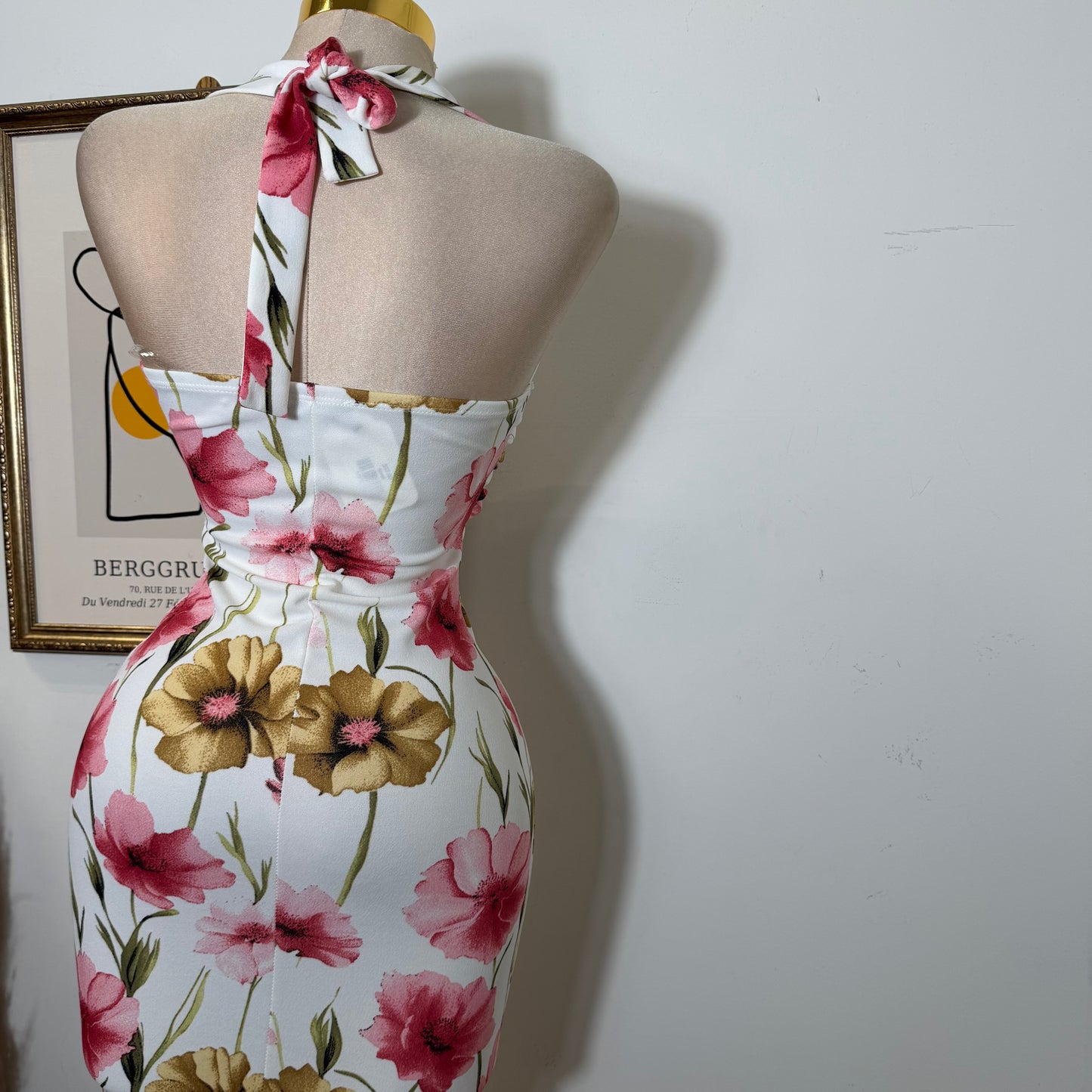 Cielo Mermaid Dress-Flower Print