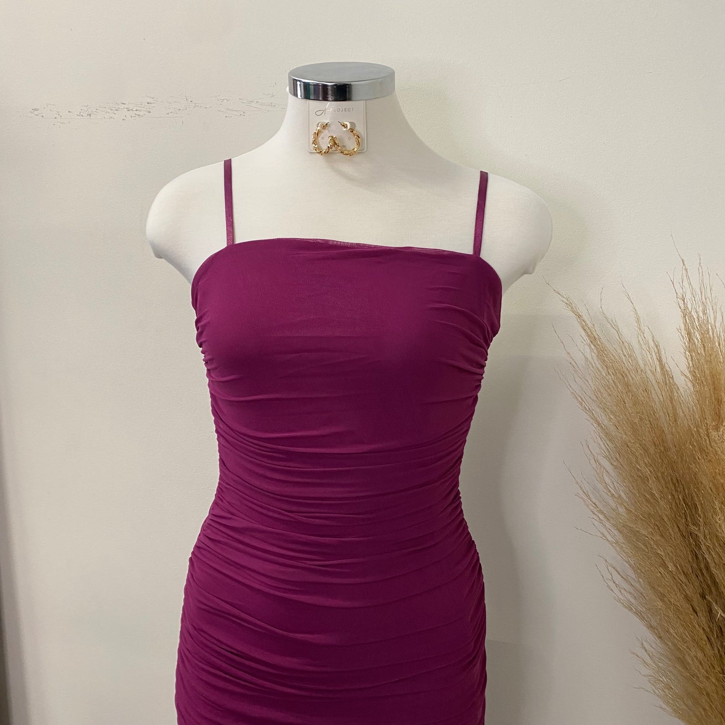 Carla Midi Dress-Sangria