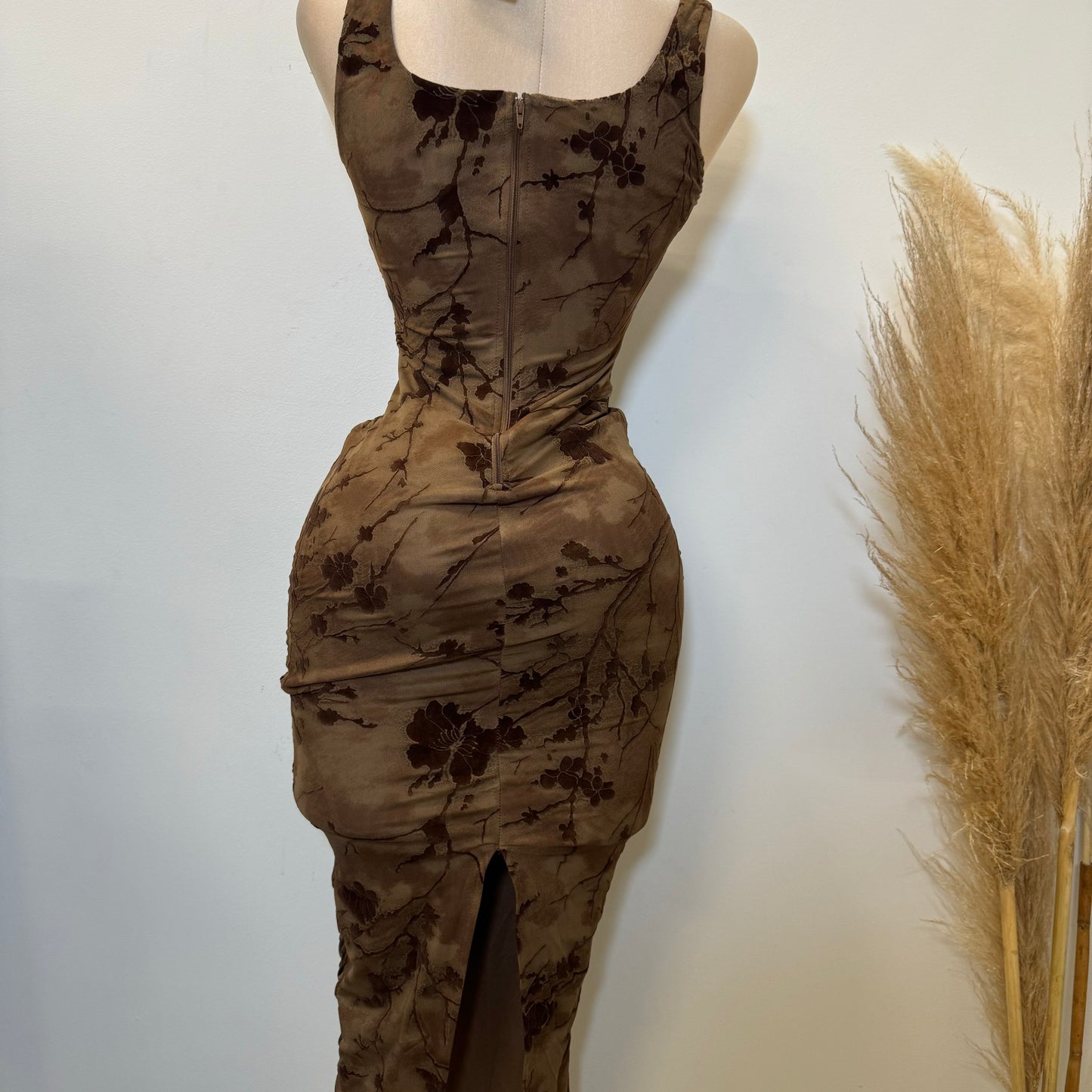 Mocha Dress-Brown