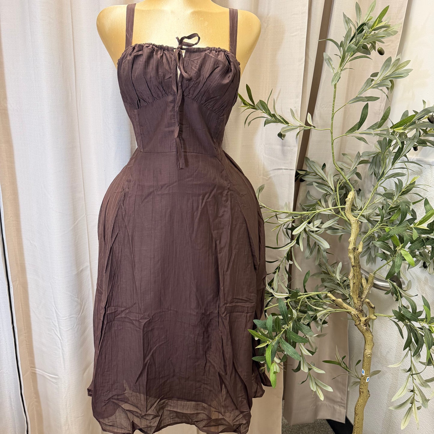 PL-Picnic Corset Dress-Brown