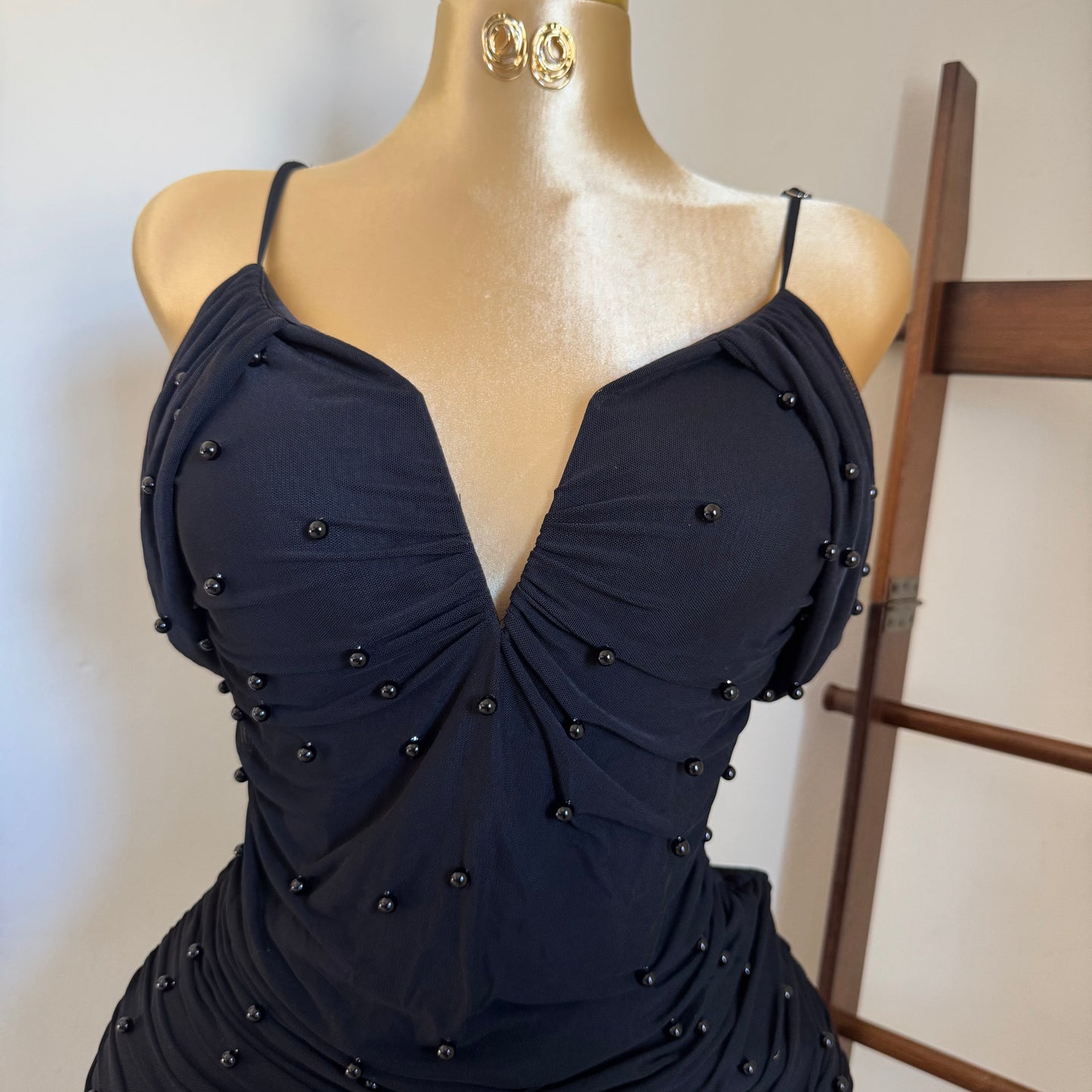 Aria Pearl Dress PL-Black