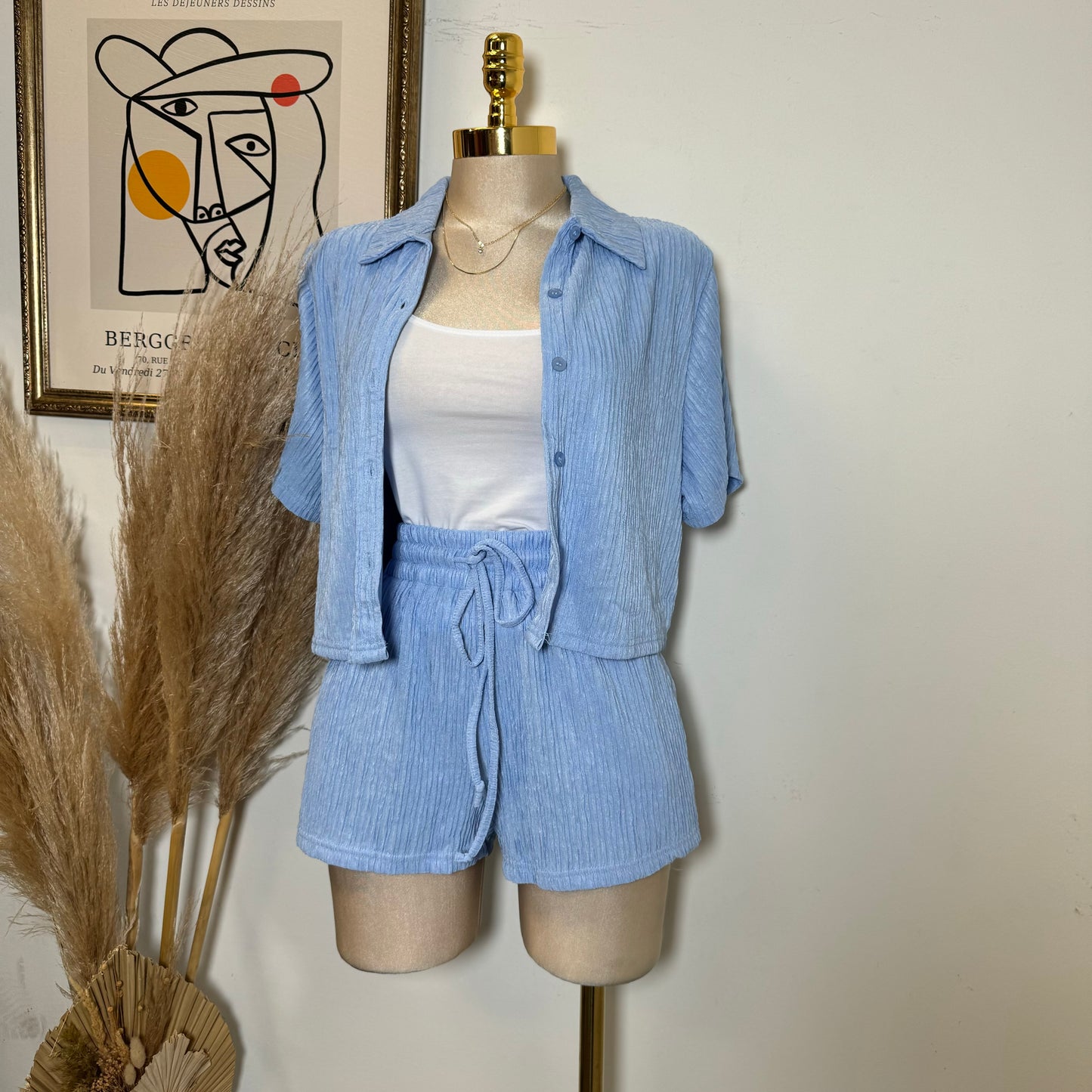 Loxi Short Set-Sky Blue