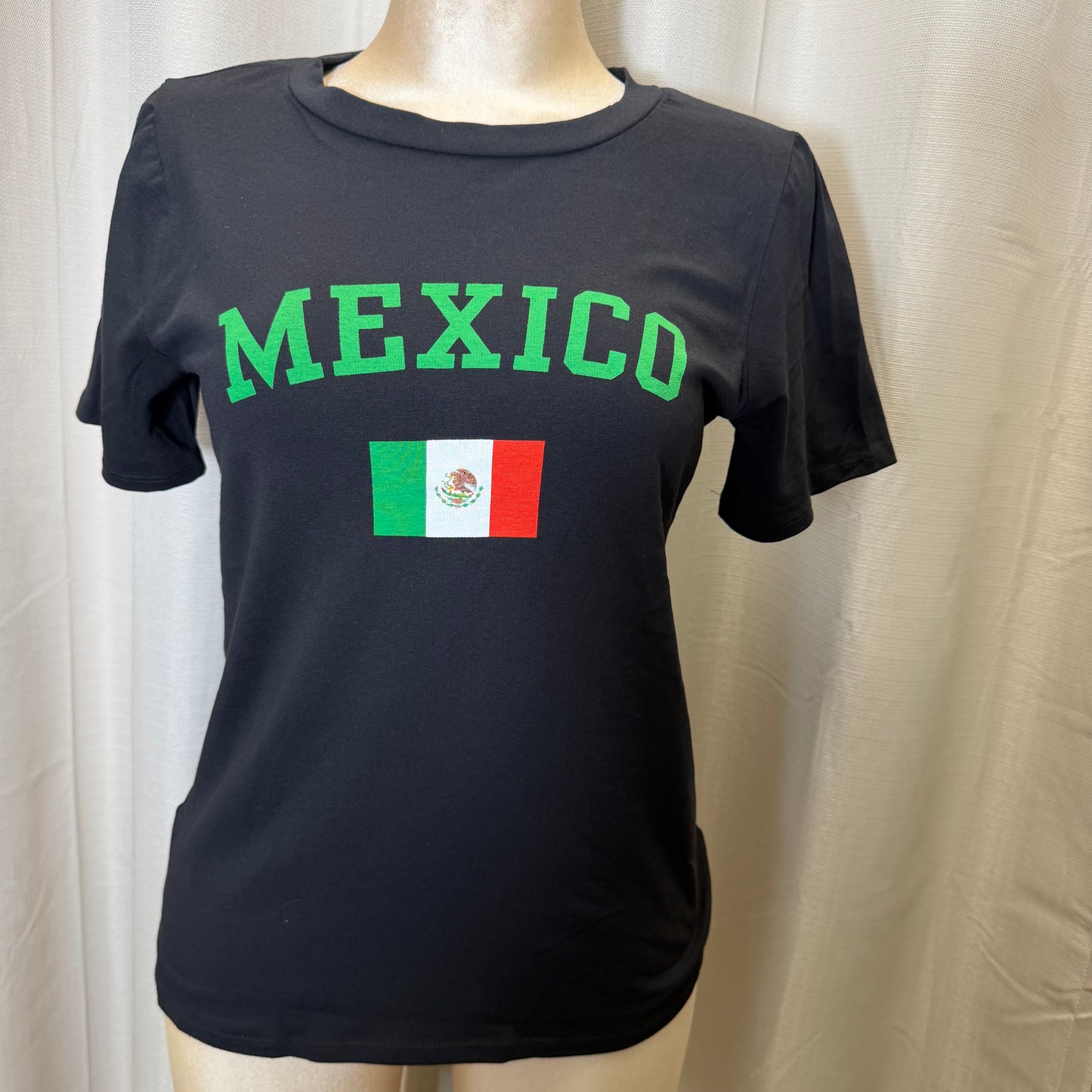 PL-Short Sleeve Mexico Top-Black