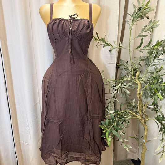 PL-Picnic Corset Dress-Brown