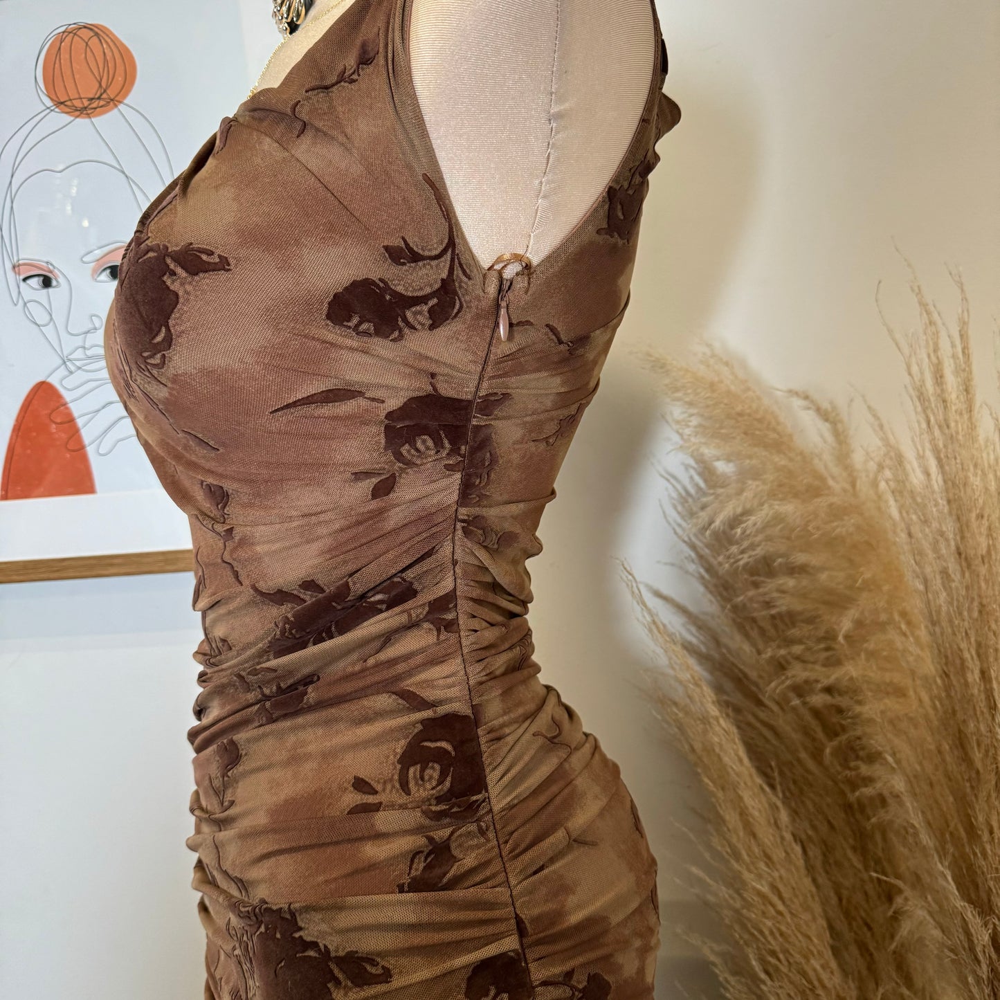 Luxi Dress-Multi Brown
