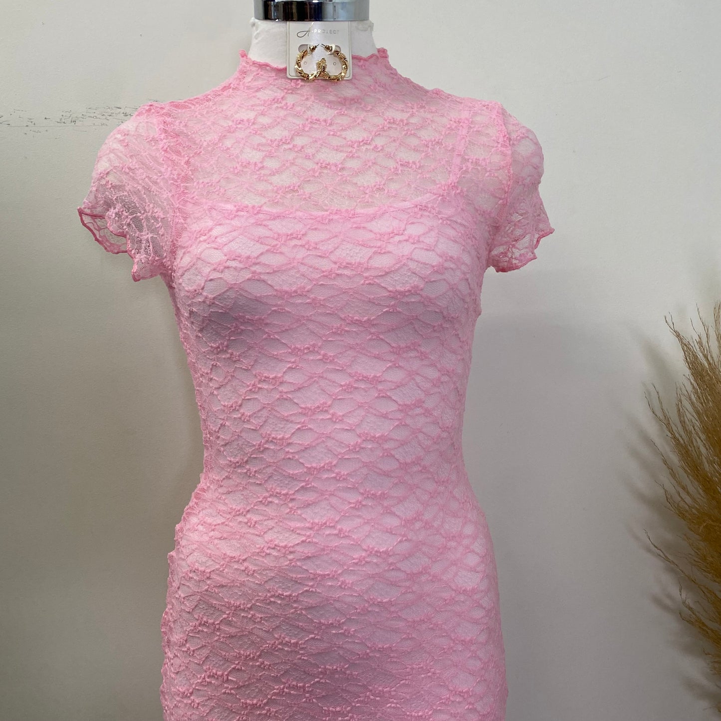 Babe Lace Dress-Soft Pink