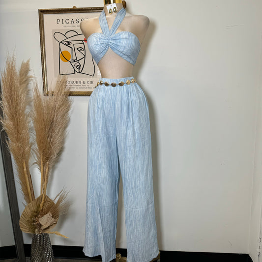 Luxy Pant Set-Blue