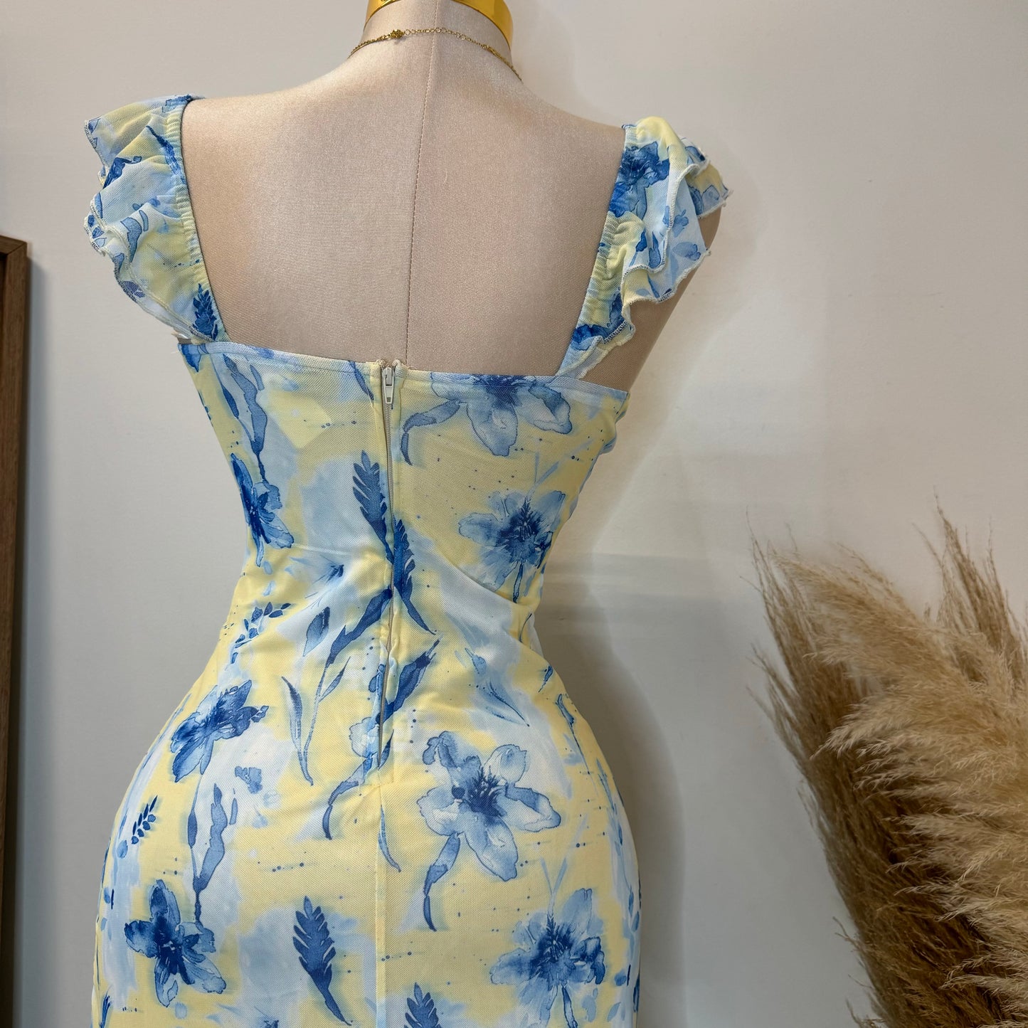 Karol Dress-Yellow/Blue