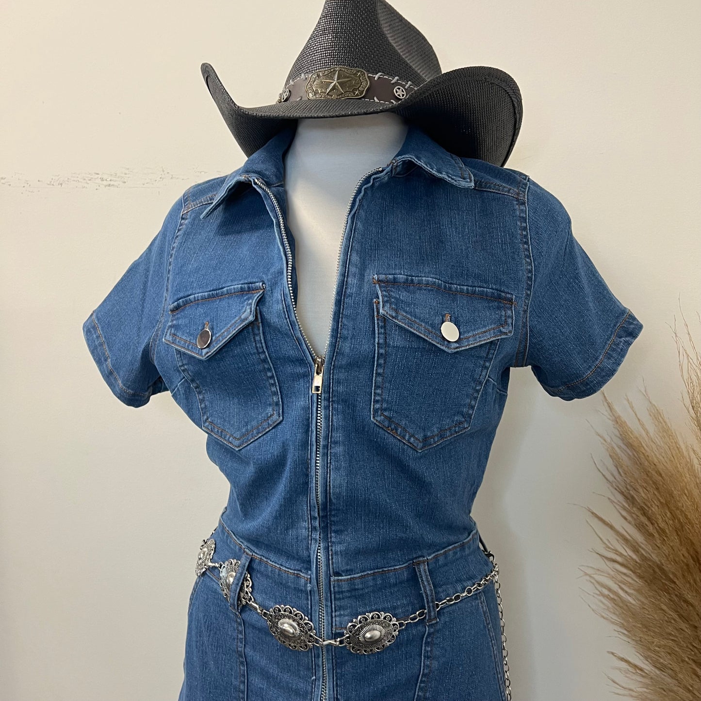 Rodeo Denim Jumpsuit-Denim