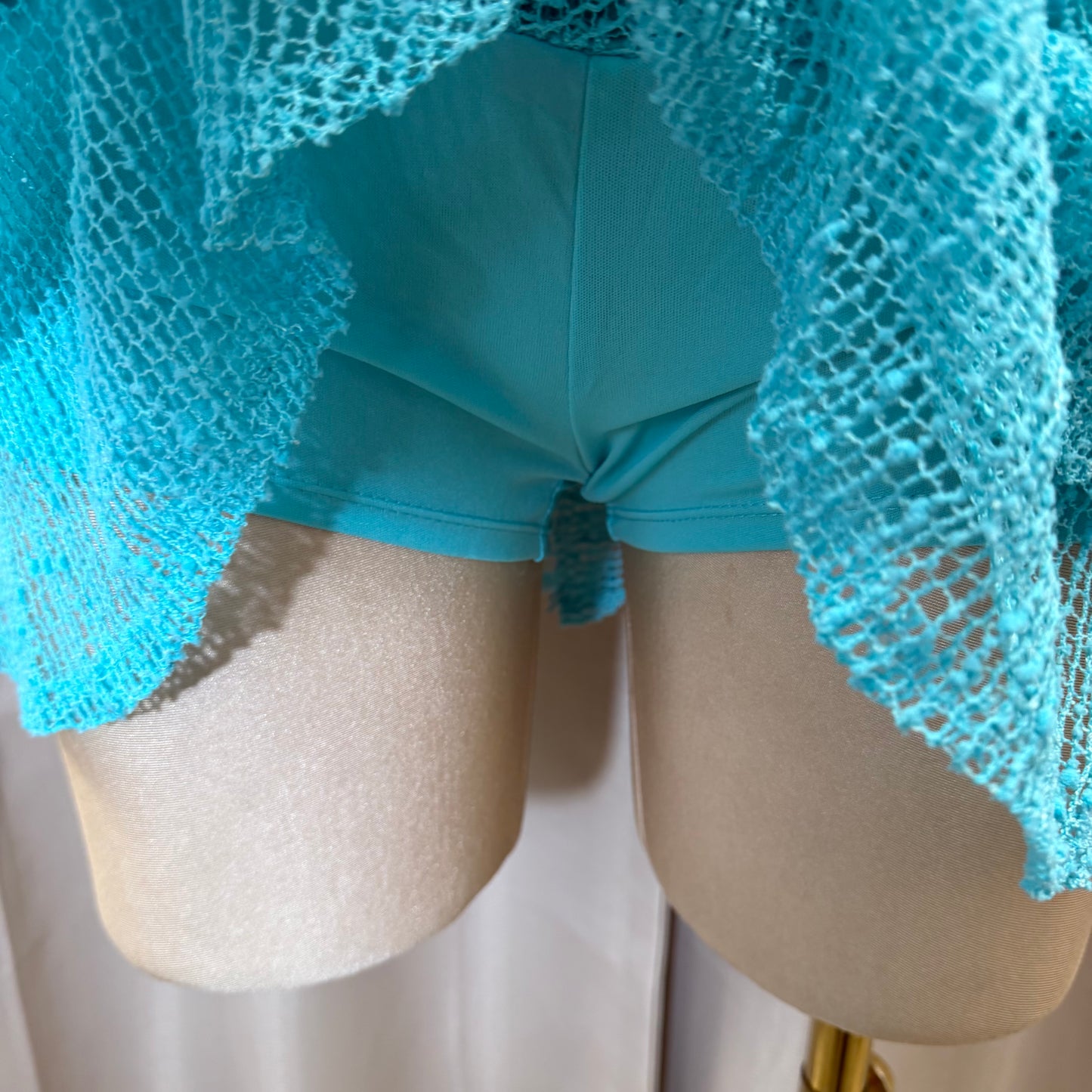 G halter Top and mini skirt-Turquoise