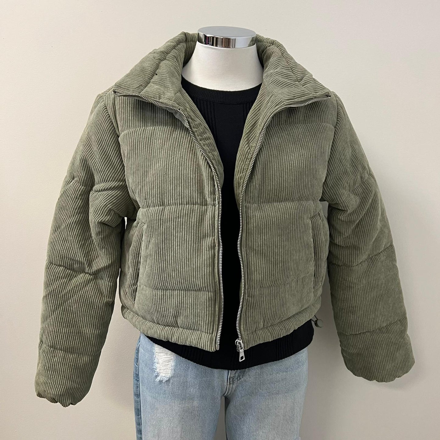 Grace Puff Jacket - Olive