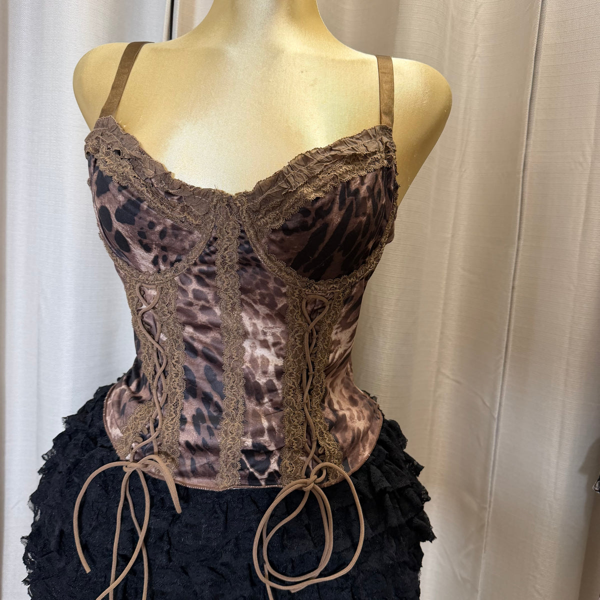 PL-Leopard Corset Top-Leopard