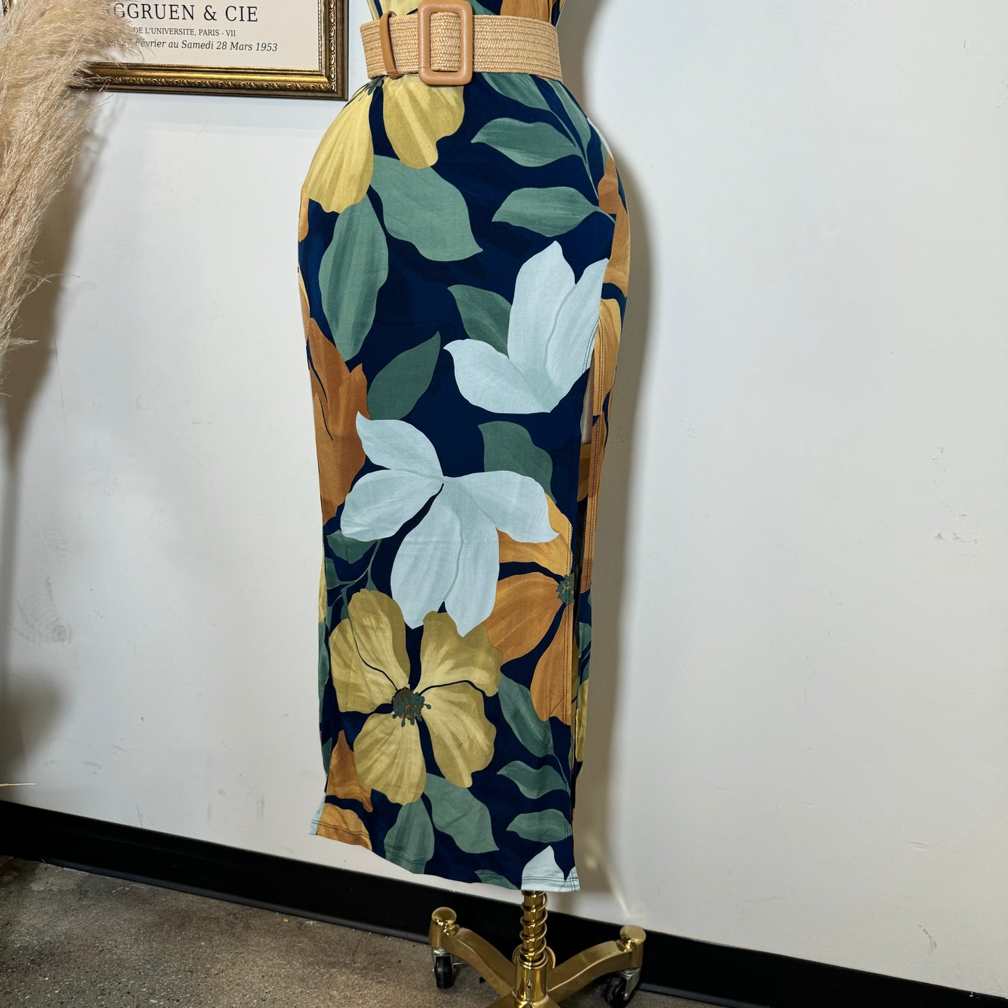 Lilo Maxi Dress-Blue/Yellow