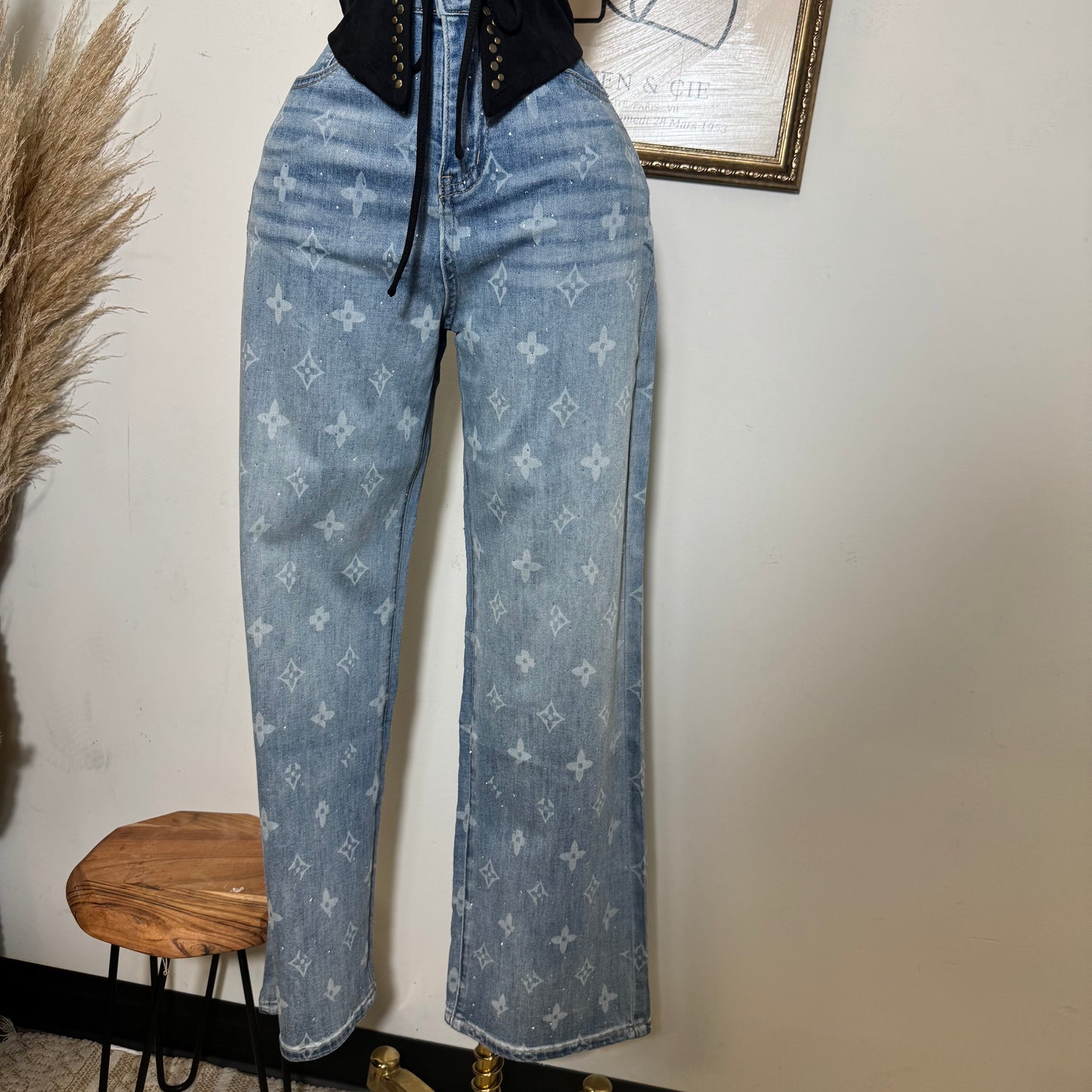 Logo Rhinestpants-Blue