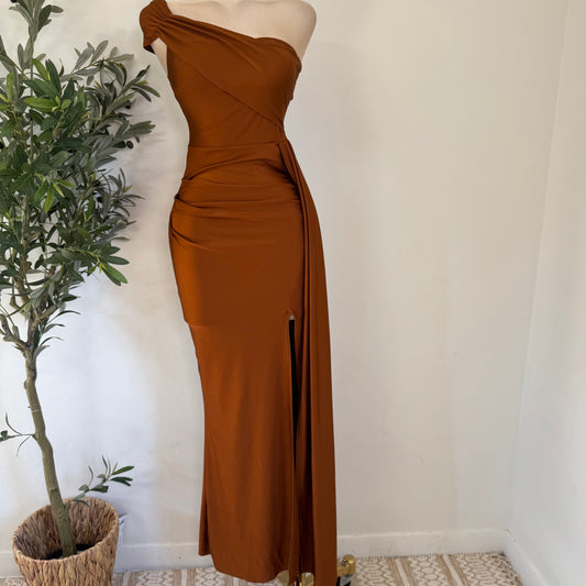 Gala Dress-Brown