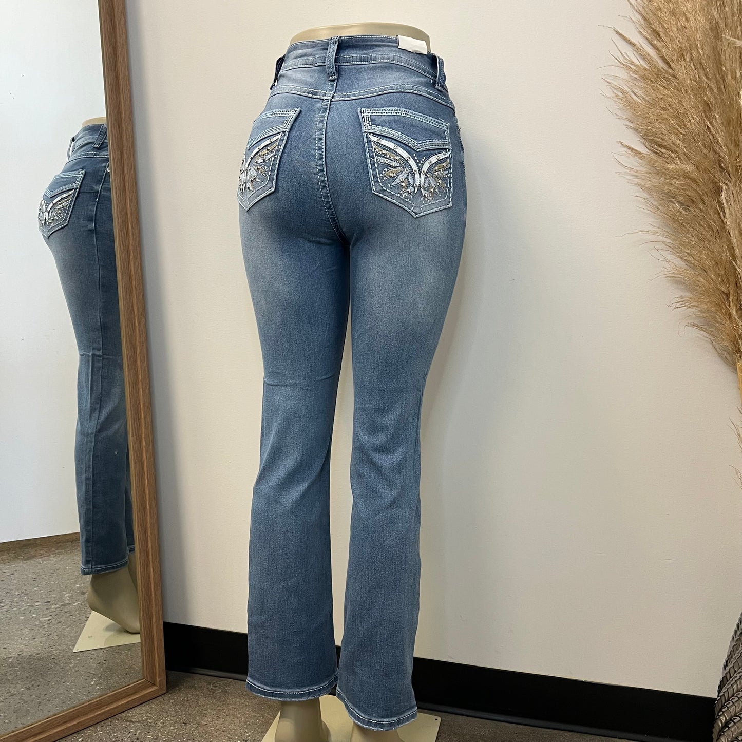 Bootcut Jeans-Light Denim