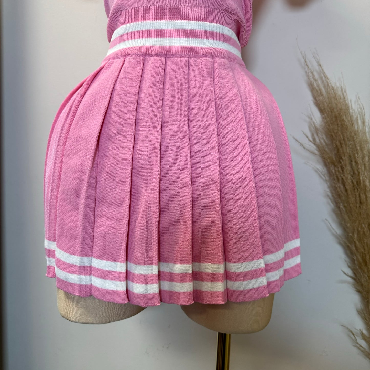 Tennis Skirt Set-Pink