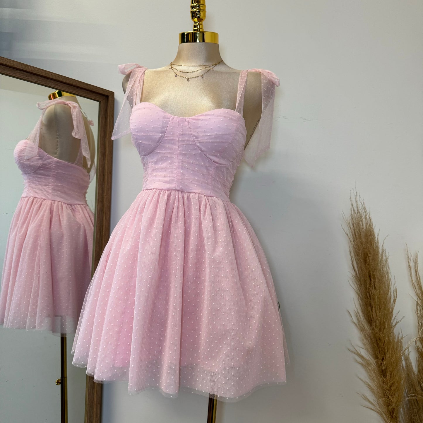 La niña Dress-Baby Pink