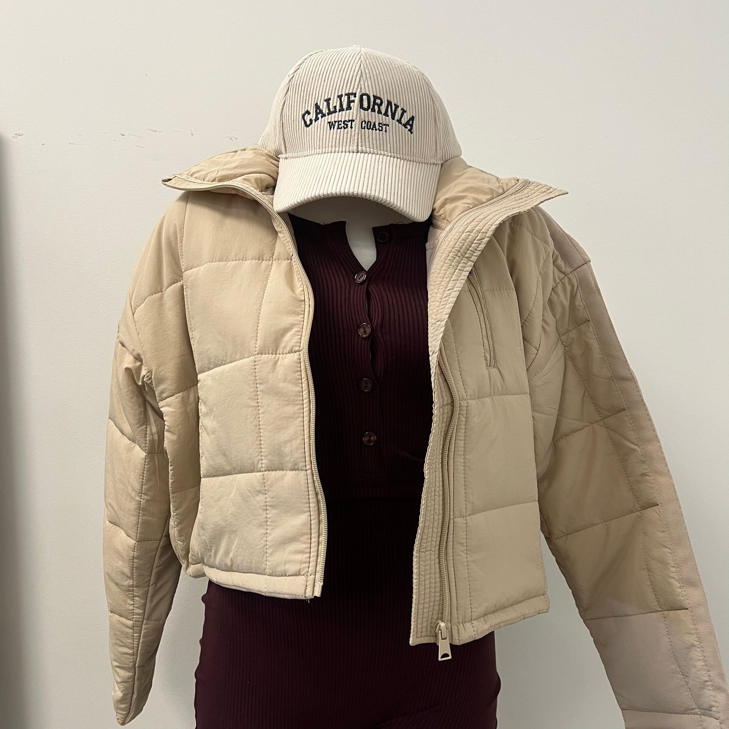 Gina Puff Jacket-Cream