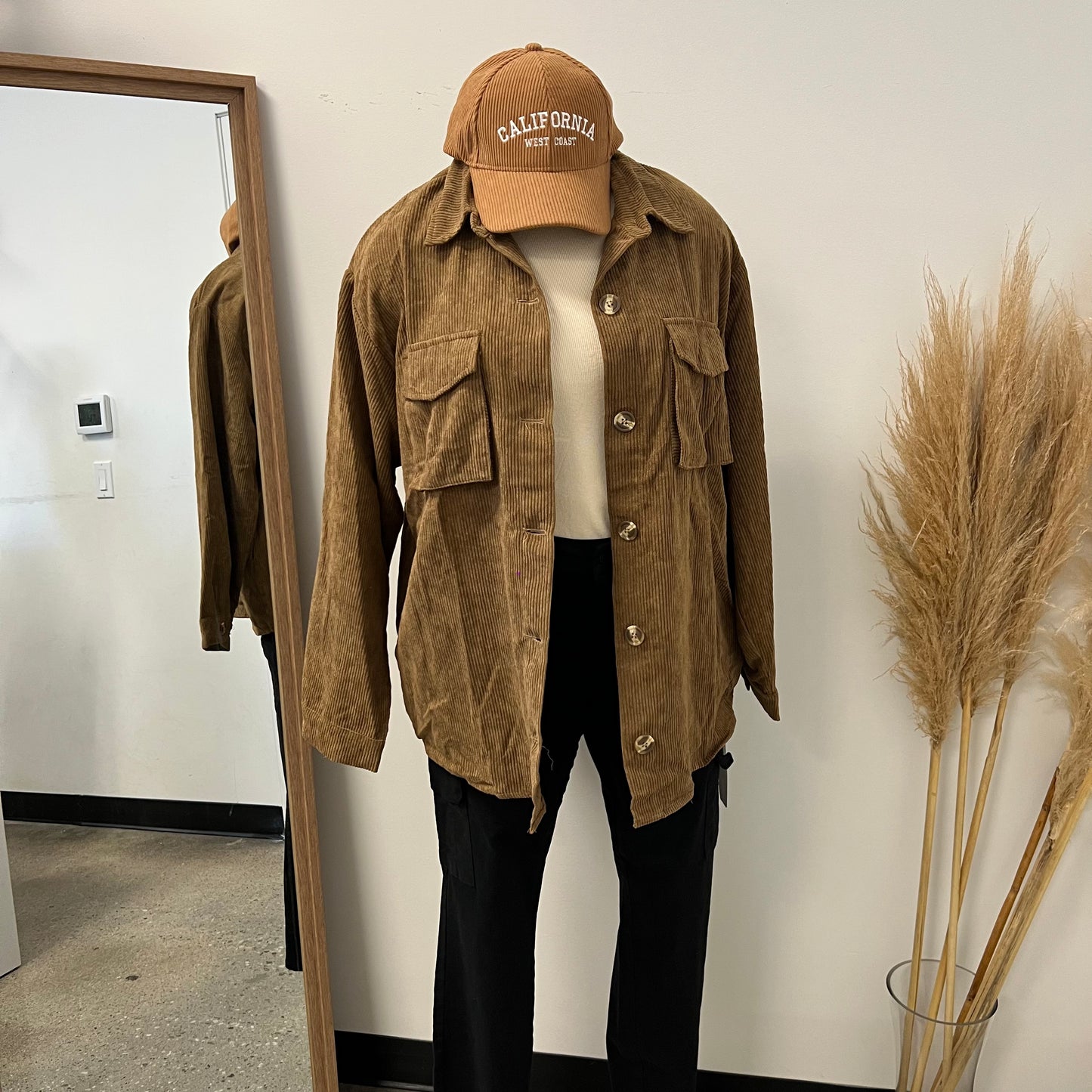 Luz oversized Corduroy Shacket PL- Brown