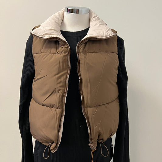 Faiza Reversible Vest -Cocoa