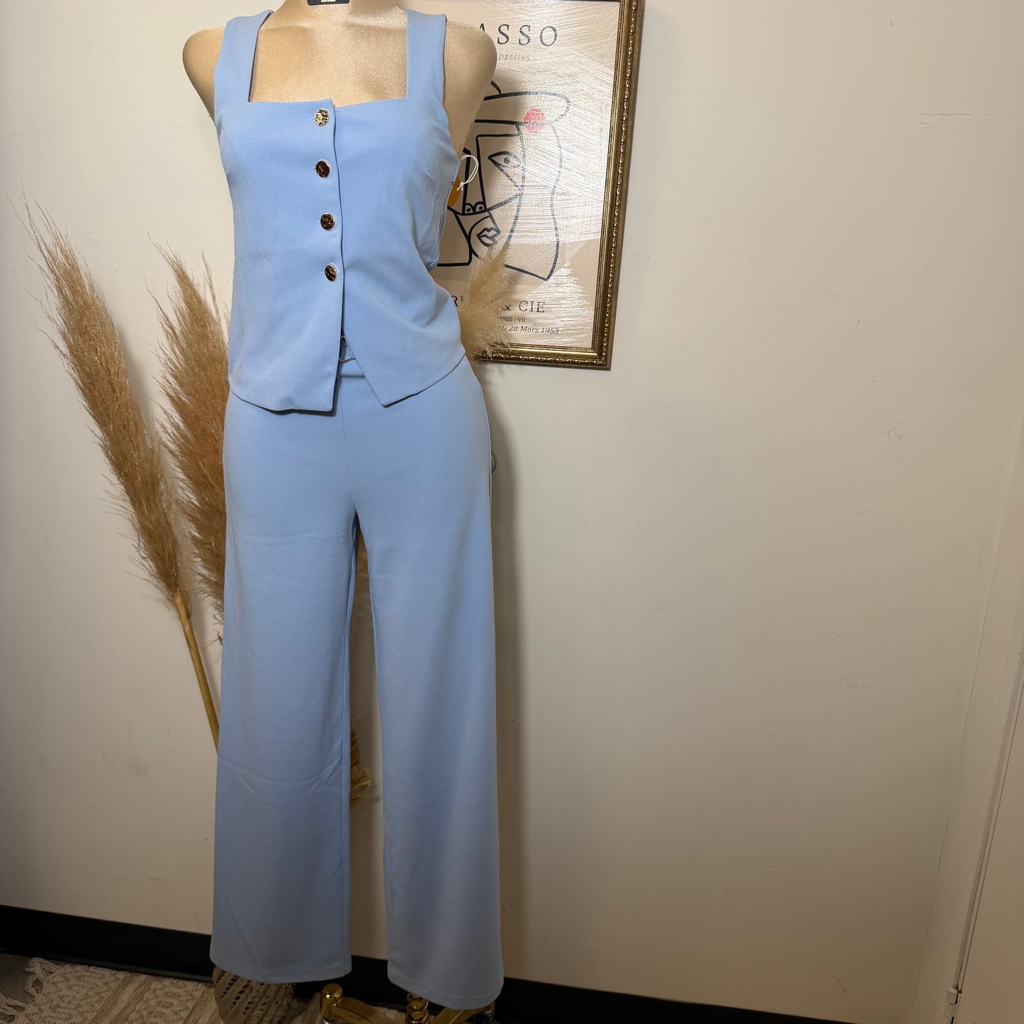xio Pant set-Baby Blue