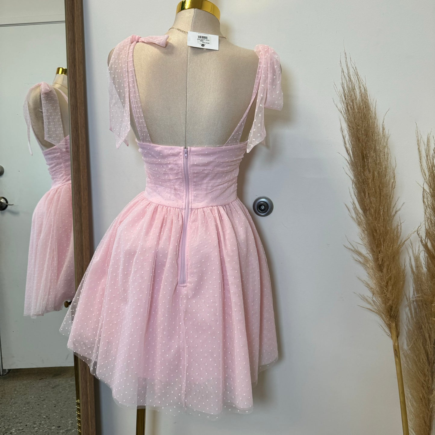 La niña Dress-Baby Pink