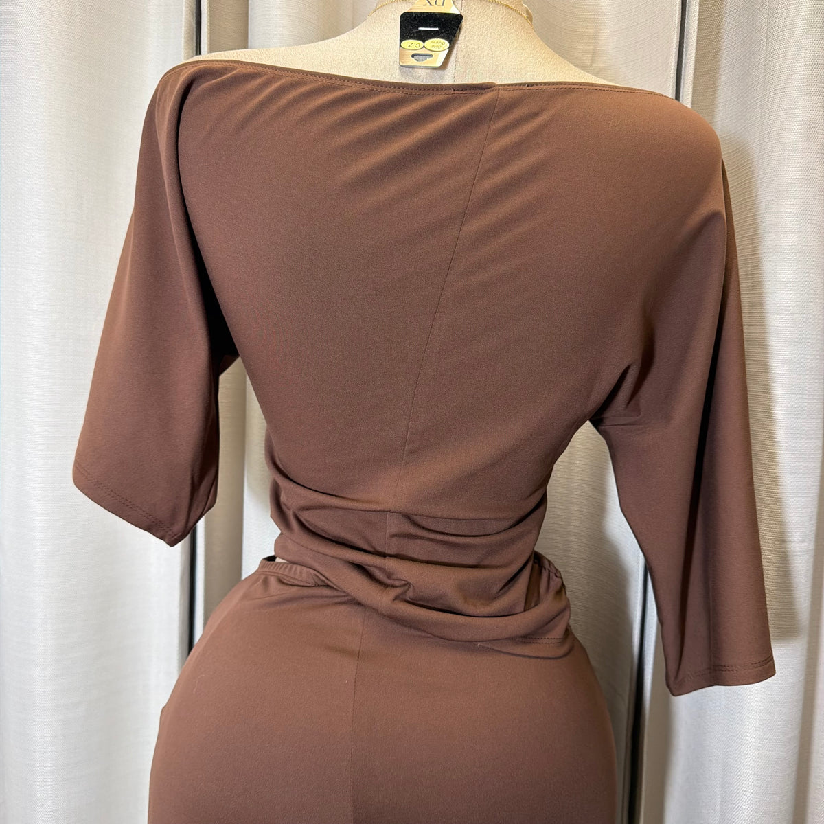 Crop Top Capri set-Brown