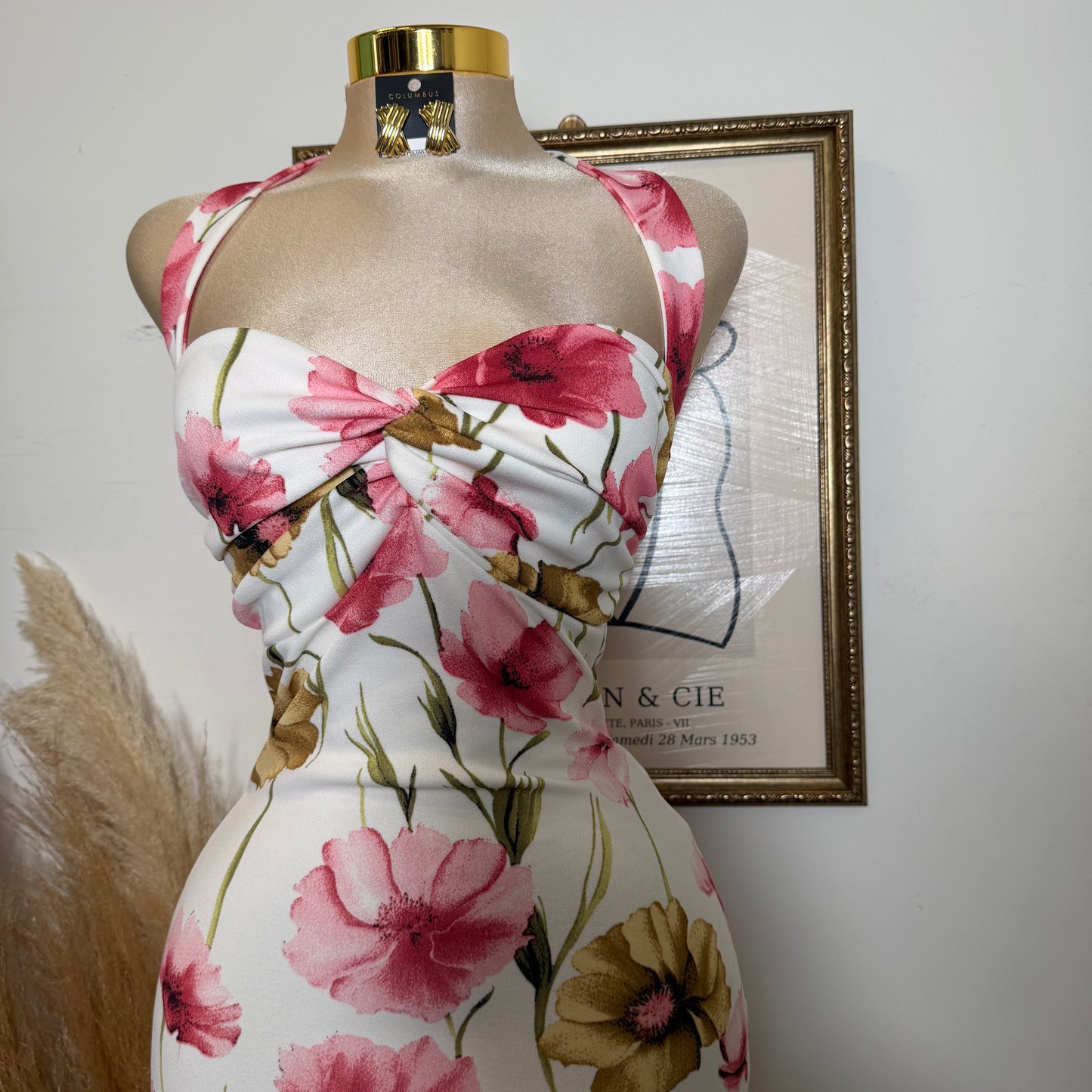 Cielo Mermaid Dress-Flower Print