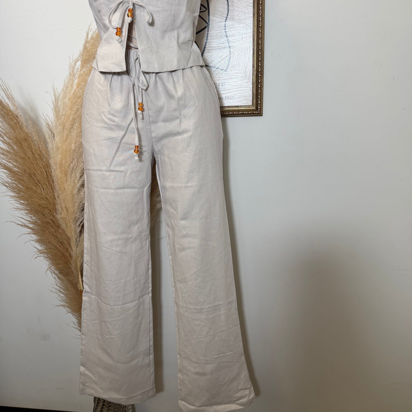 Knot Pant Set-Natural
