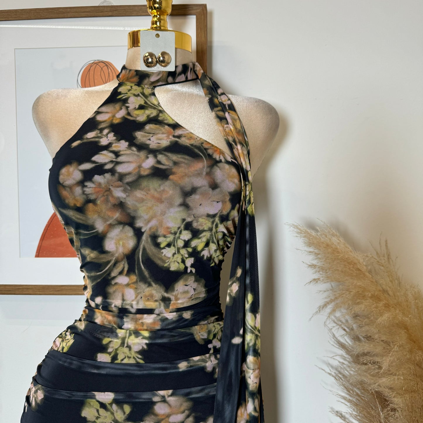 Evonne Dress-Floral Black